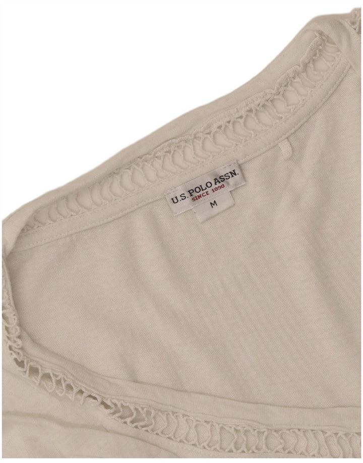 Ассоциация поло США. Женская футболка Top UK 14 Medium White