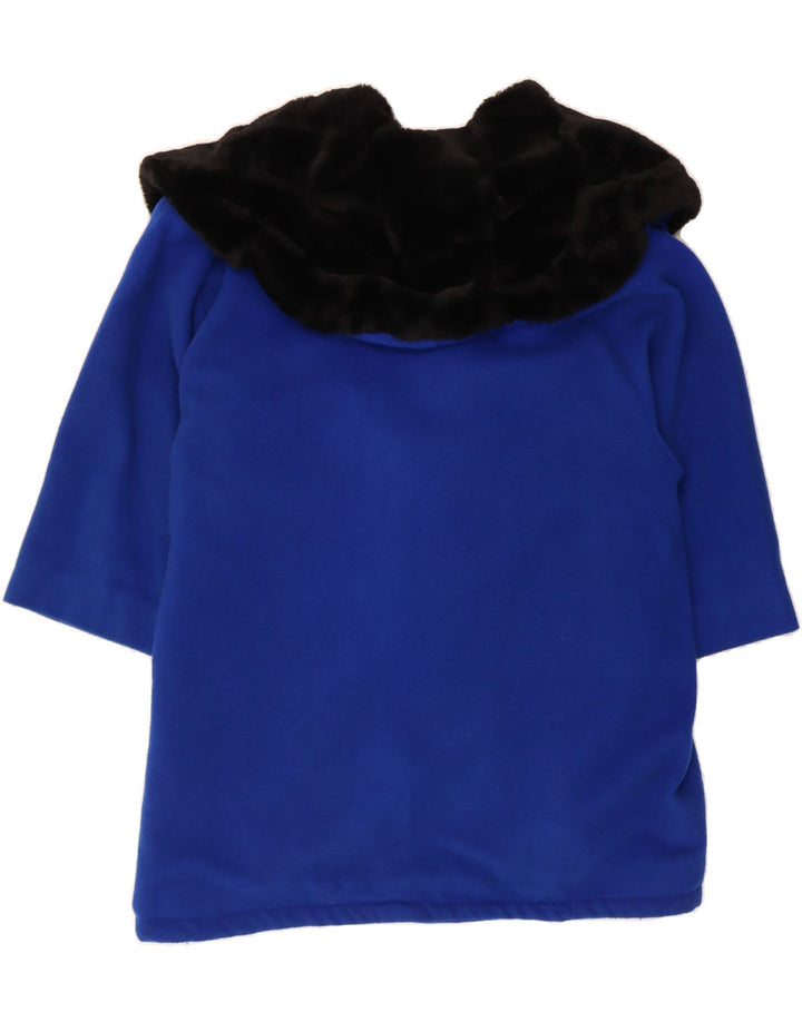 VINTAGE Womens Cape Coat UK 22 3XL Blue Colourblock Vintage Vintage and Second-Hand Vintage from Messina Hembry 