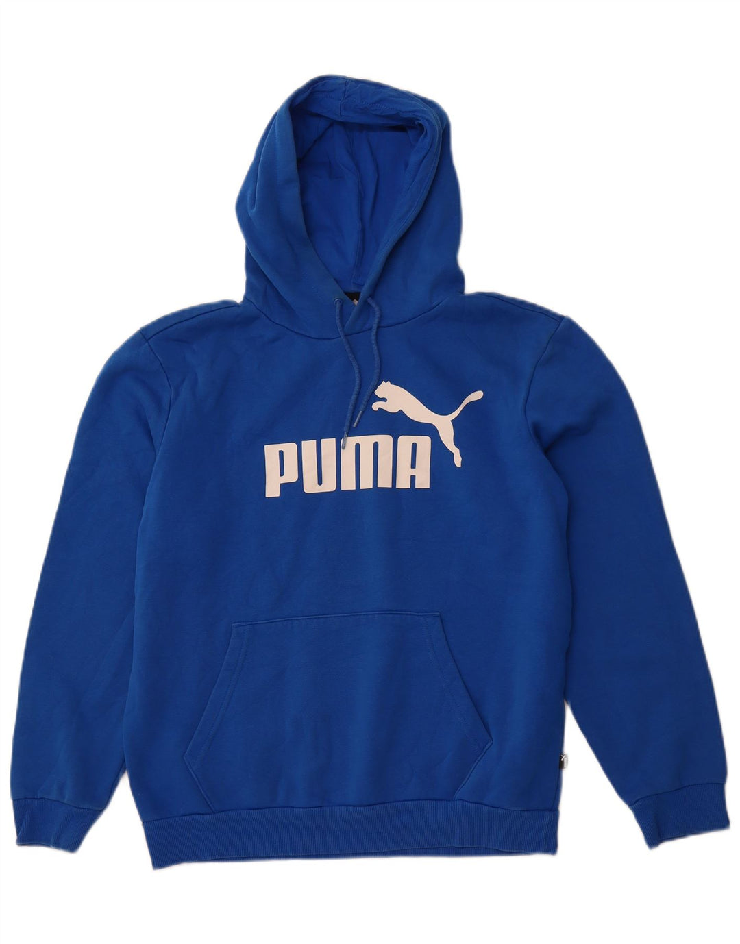 Мужской джемпер с капюшоном PUMA, хлопковый, среднего синего цвета