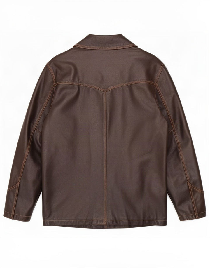 Мужская кожаная куртка J.J.Scott IT 48 Medium Brown