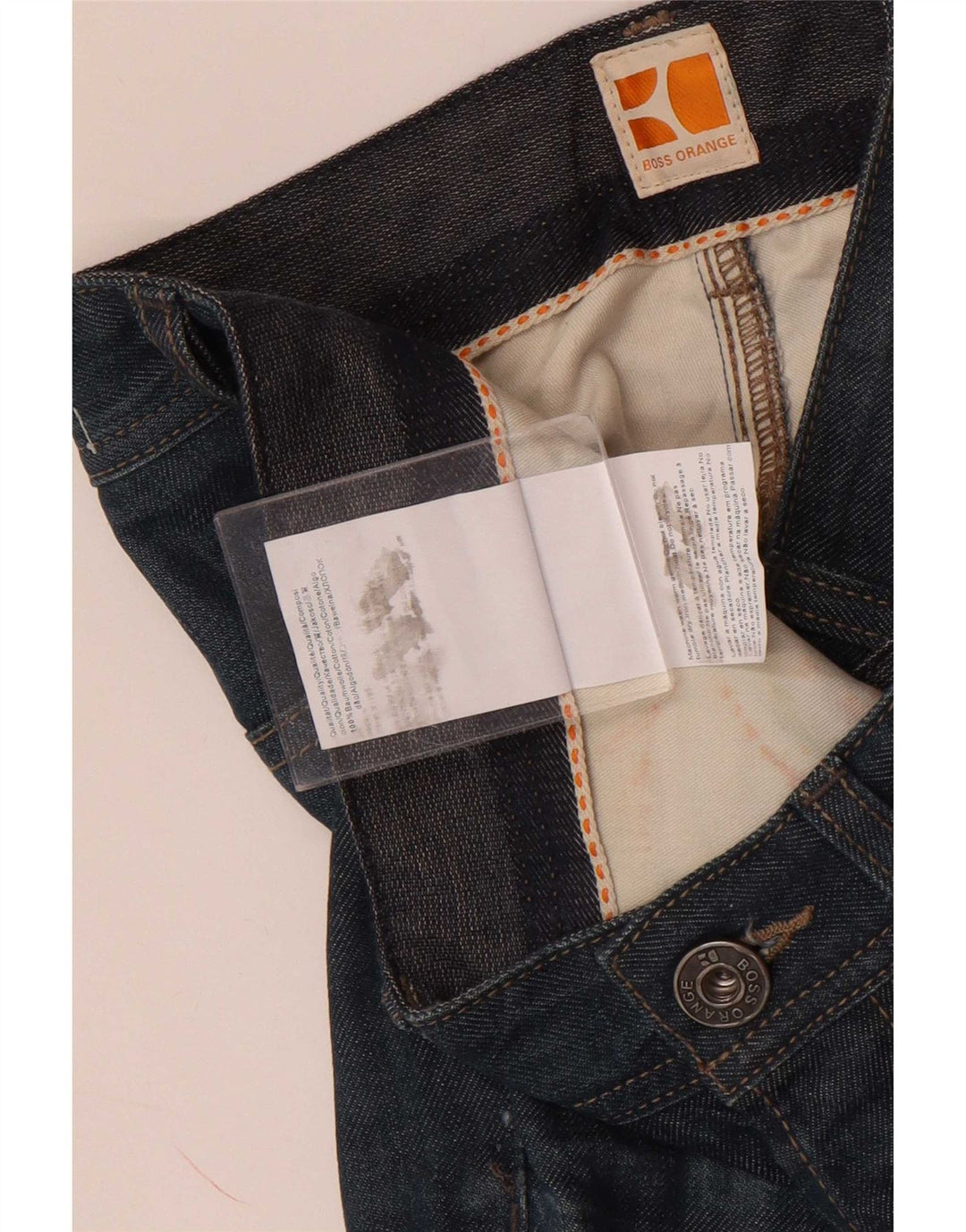 Мужские узкие джинсы Hugo Boss W32 L34 синие, хлопок
