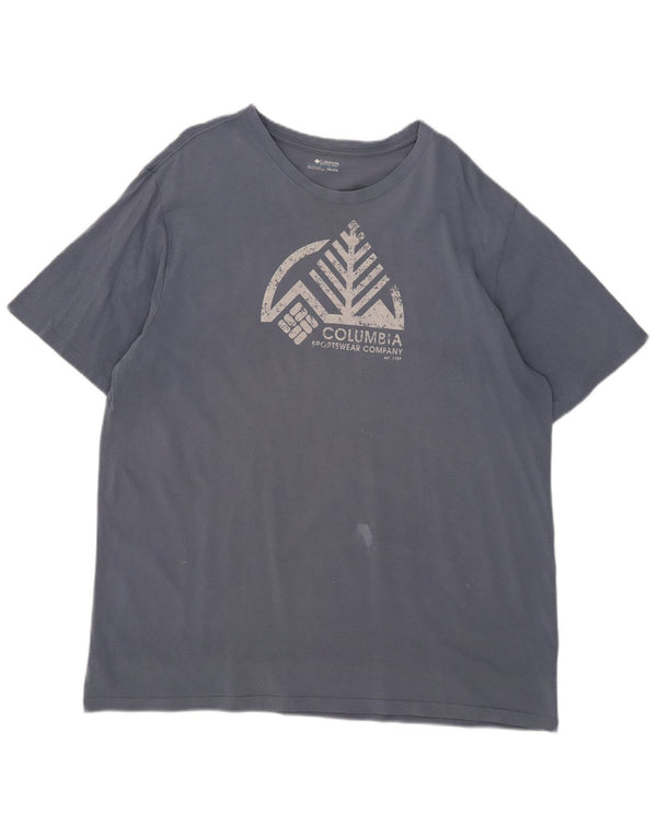 Мужская футболка с рисунком Columbia Top 2XL, синяя, хлопок