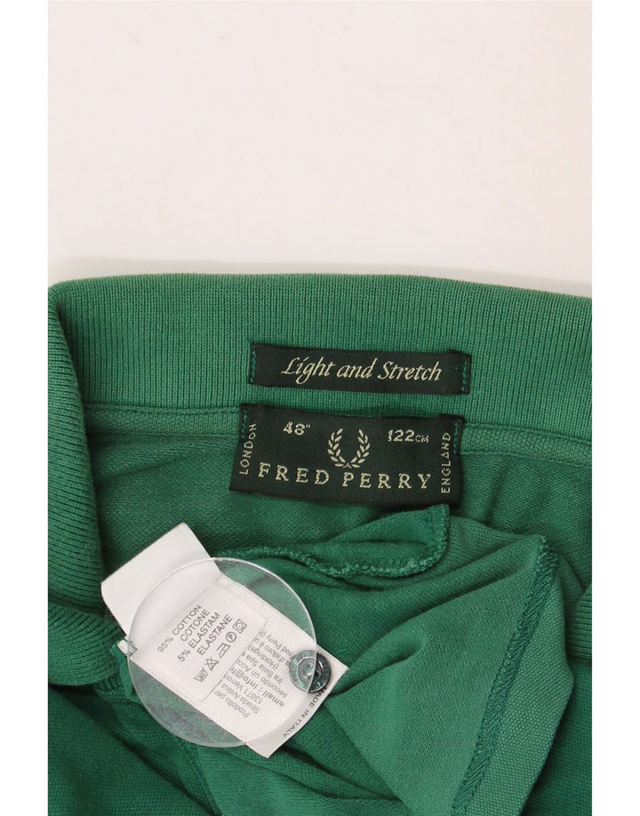 Мужская рубашка поло с длинным рукавом FRED PERRY, большая зеленая хлопковая