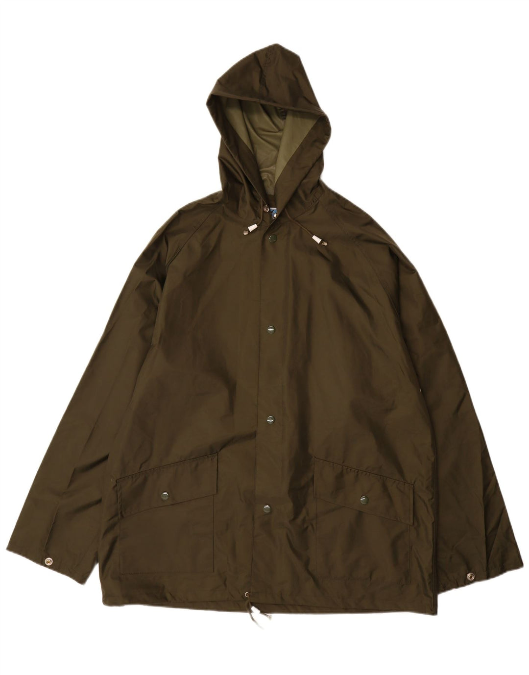 Винтажная мужская куртка-дождевик с капюшоном IT 52 XL, хаки, нейлон