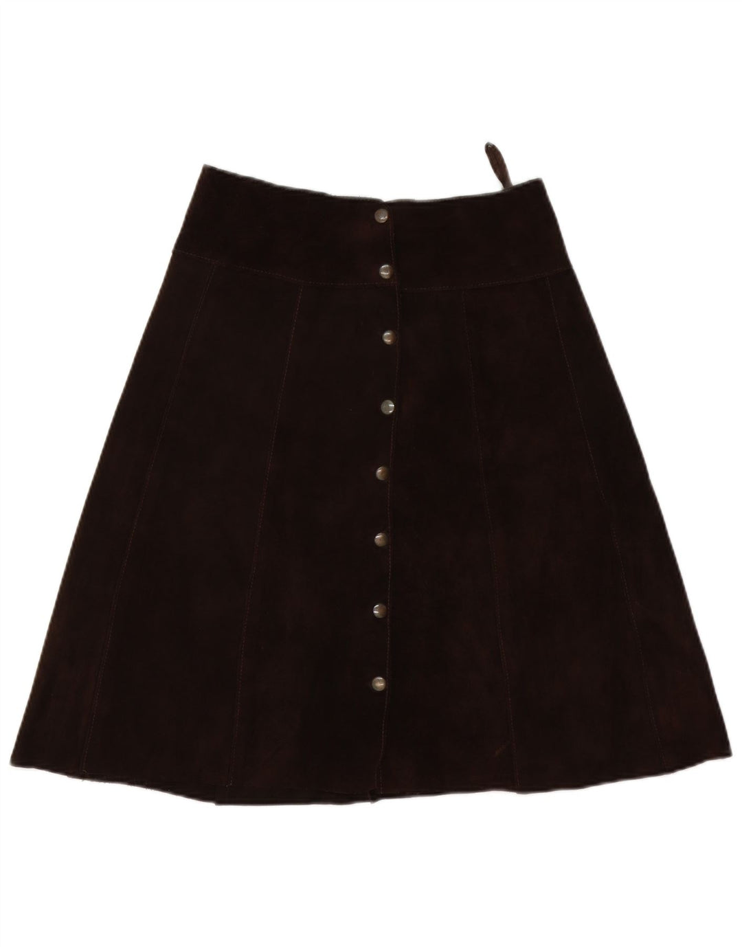Винтажная женская замшевая юбка с высокой талией IT 46, большая W28, коричневая