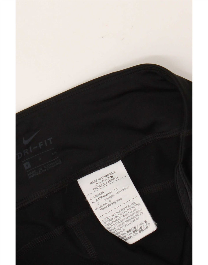 Женские леггинсы-капри Nike Climalite UK 10, маленькие черные из полиэстера