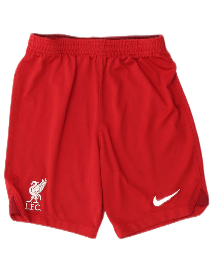 NIKE Boys Liverpool Sport Shorts 10-11 Years Medium Red Polyester