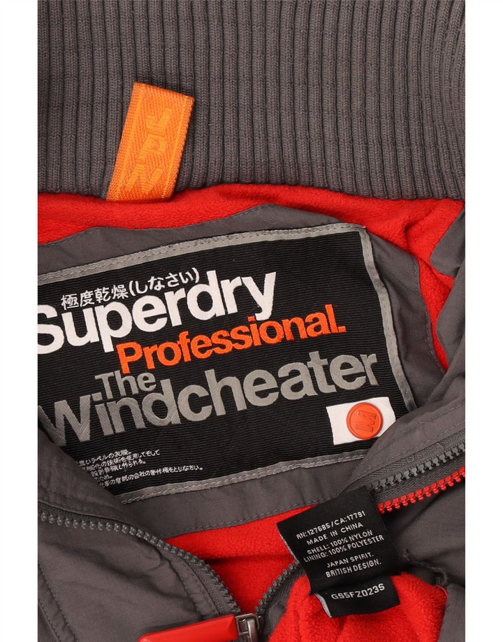 Женская ветровка с капюшоном Superdry The Windcheater UK 14, средний серый цвет