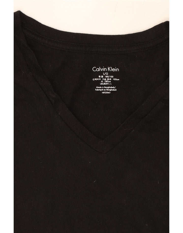 CALVIN KLEIN Mens T-Shirt Top Large Black Cotton Vintage Calvin Klein and Second-Hand Calvin Klein from Messina Hembry 
