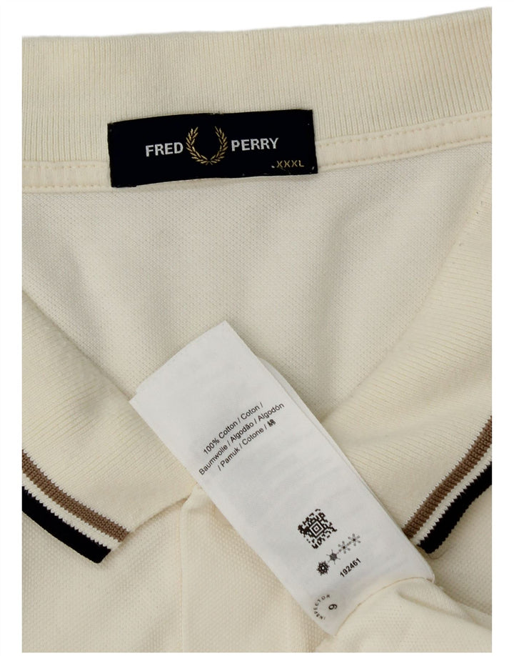 Мужская рубашка-поло Fred Perry 3XL, белый хлопок
