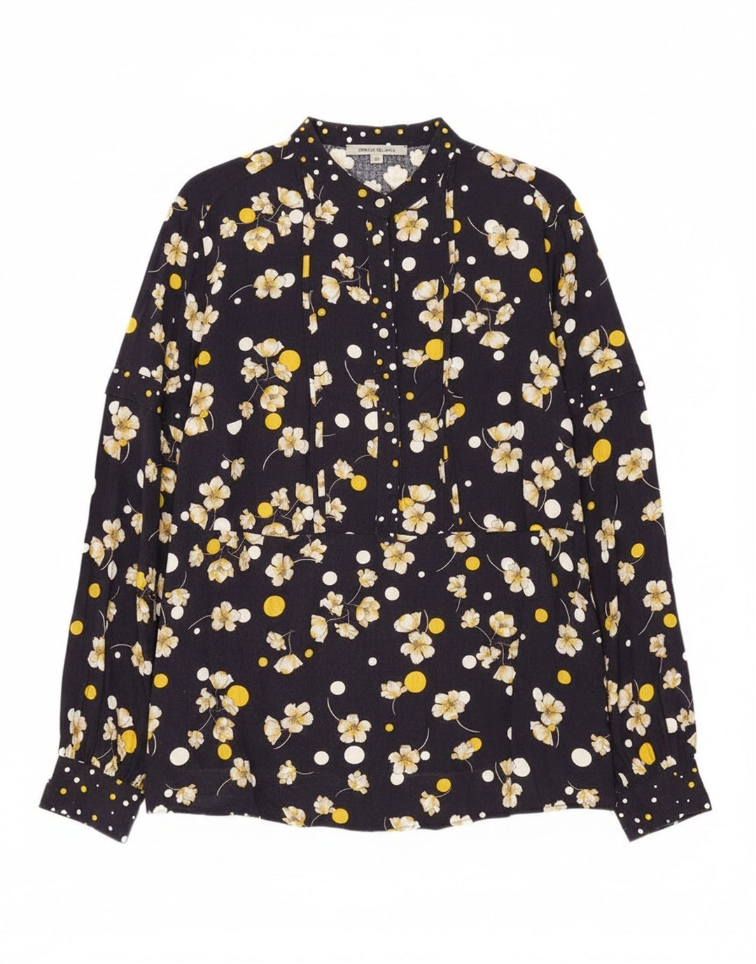 Женская рубашка-пуловер Penny Black UK 16, большая темно-синяя вискоза с цветочным принтом