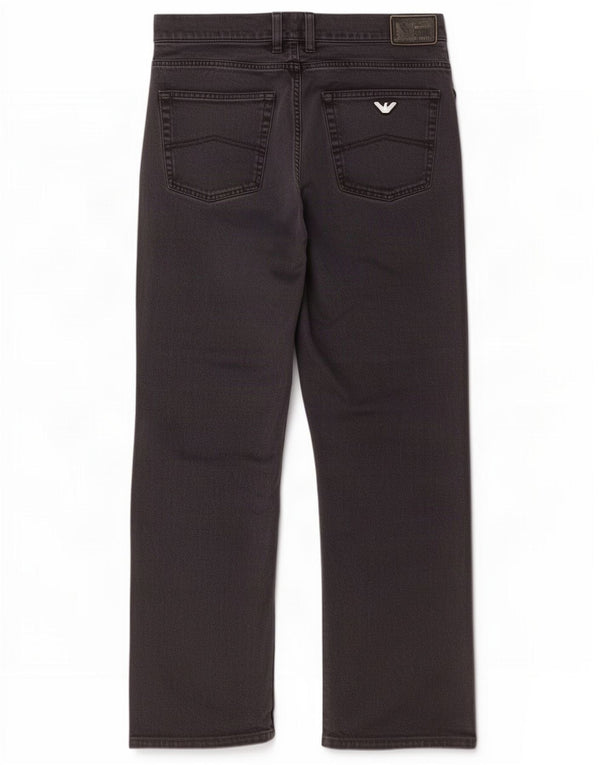 Armani Мужские прямые джинсы W36 L30, черный хлопок