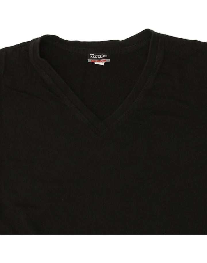 KAPPA Mens T-Shirt Top Medium Black Cotton | Vintage Kappa | Thrift | Second-Hand Kappa | Used Clothing | Messina Hembry 