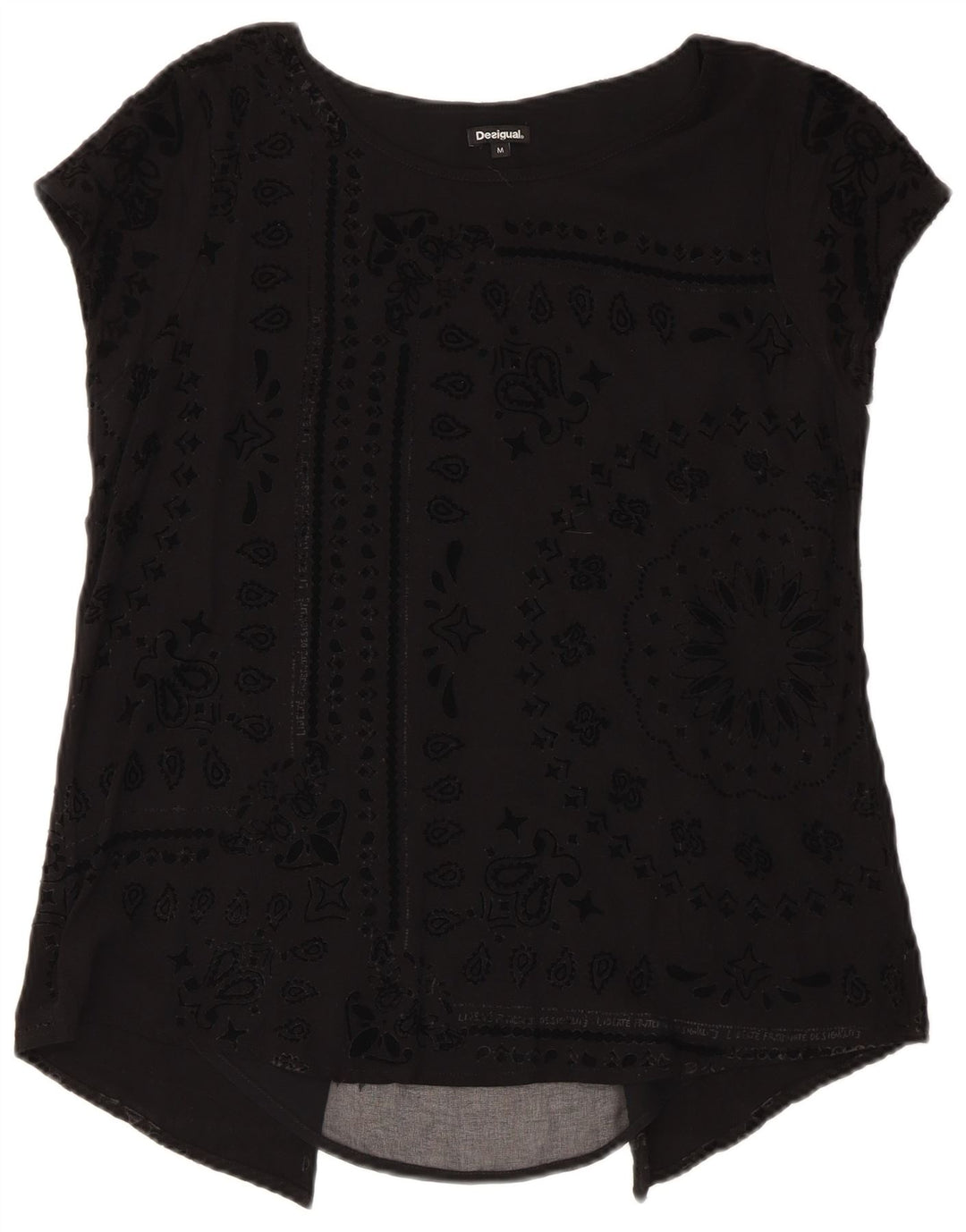 Женская блузка Desigual Top UK 12 Medium Black Paisley