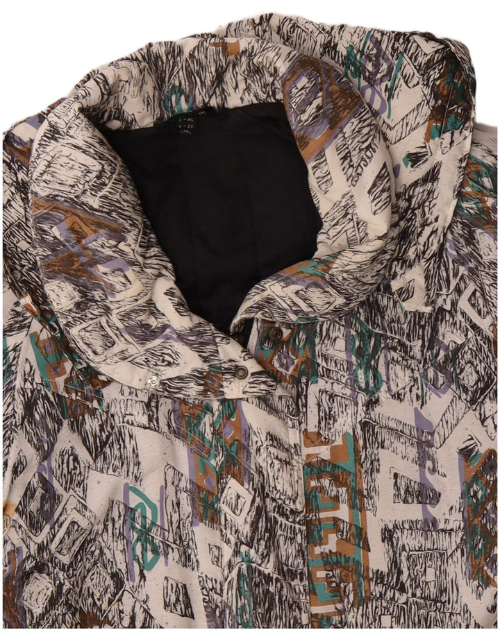 ВИНТАЖНАЯ женская ветровка UK 10, маленькая, разноцветная, с геометрическим узором