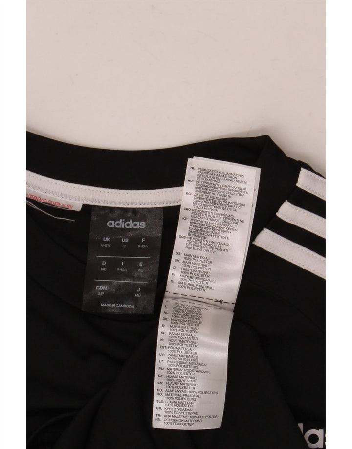 Футболка Adidas Climalite для мальчиков, топ 9-10 лет, черный полиэстер