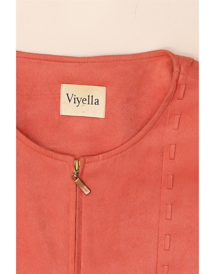 VIYELLA Womens Bomber Jacket UK 14 Large  Pink Polyester Vintage Viyella and Second-Hand Viyella from Messina Hembry 