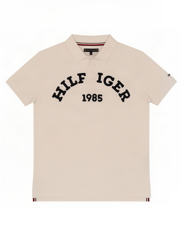 Рубашка-поло с рисунком для мальчиков Tommy Hilfiger, 13–14 лет, белый хлопок