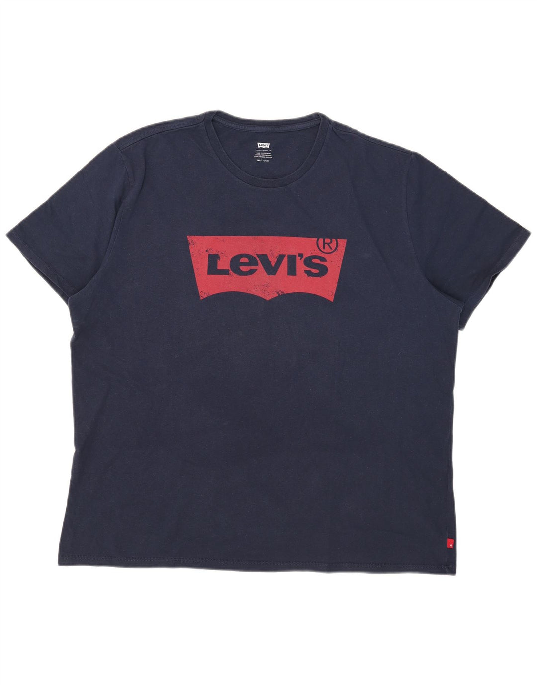 Мужская футболка с рисунком Levi's, топ 2XL, темно-синий, хлопок
