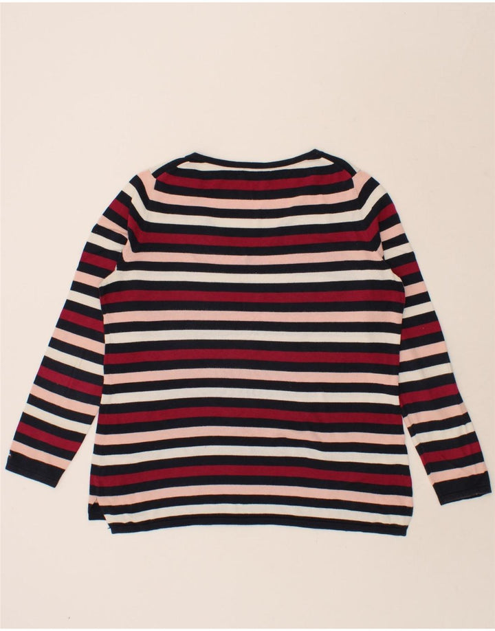 TOMMY HILFIGER Womens V-Neck Jumper Sweater UK 16 Large Multicoloured Vintage Tommy Hilfiger and Second-Hand Tommy Hilfiger from Messina Hembry 