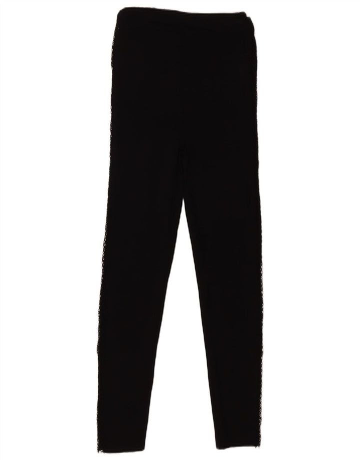 ZARA Womens Leggings UK 10 Small Black Viscose
