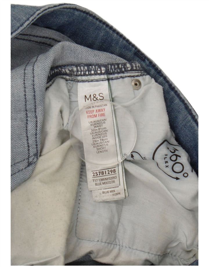 Мужские прямые джинсы Marks & Spencer W32 L29 синие, хлопок