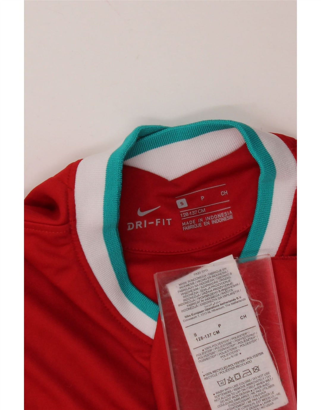 Футболка с рисунком NIKE для мальчиков Liverpool, 8–9 лет, маленькая красная с цветными блоками