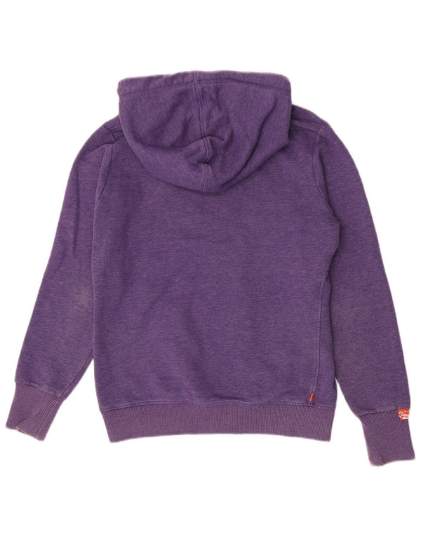Женский джемпер с капюшоном Superdry UK 14, средний фиолетовый, хлопок