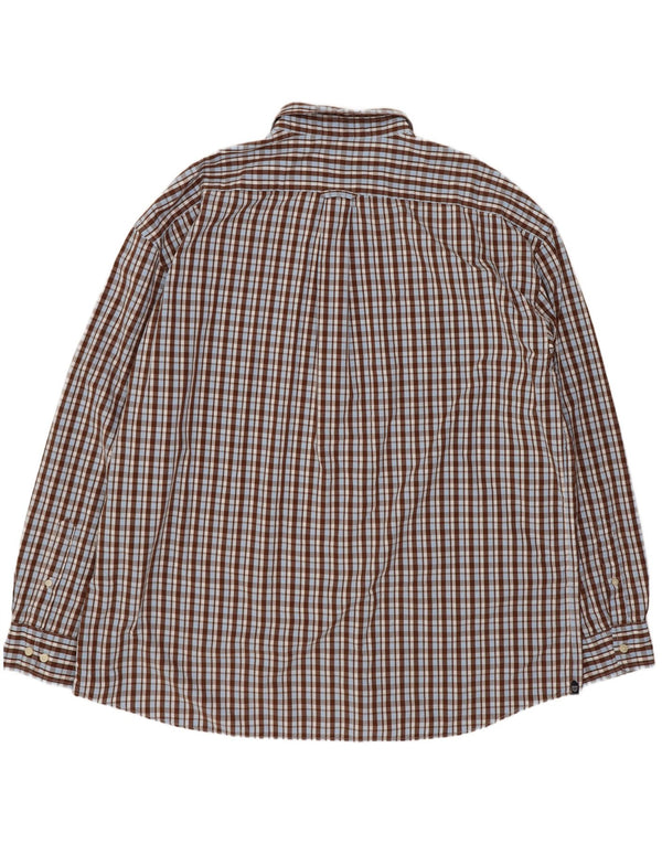 Мужская рубашка стандартного кроя Gant 3XL, коричневая клетка, хлопок