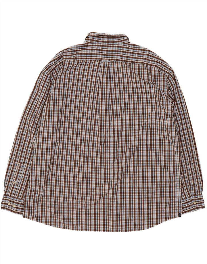 Мужская рубашка стандартного кроя Gant 3XL, коричневая клетка, хлопок