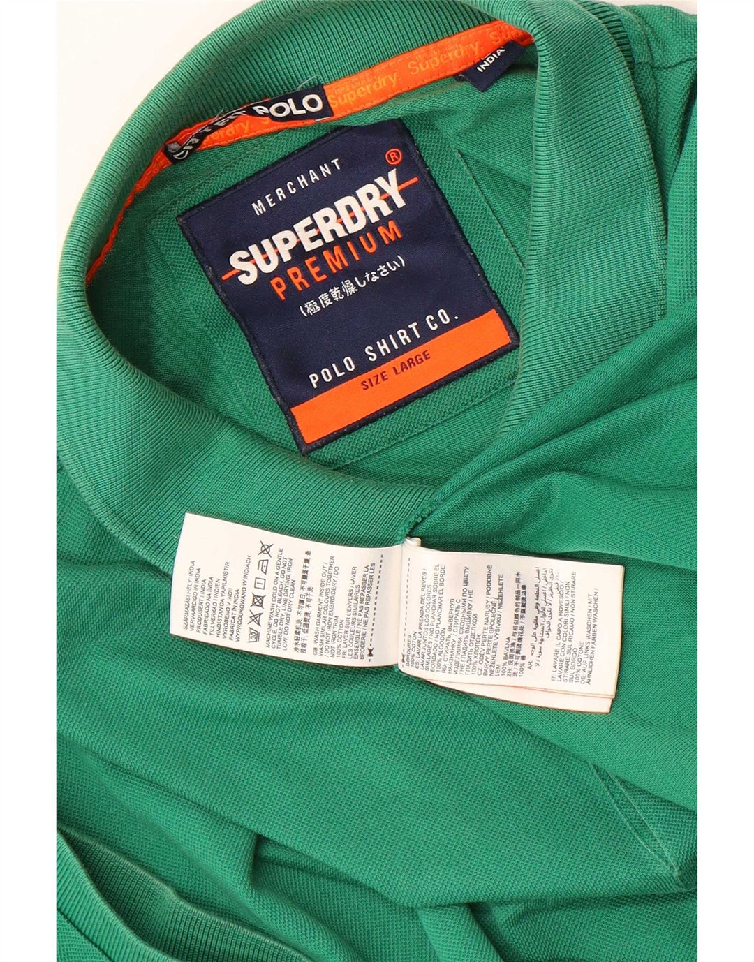 Мужская рубашка-поло Superdry, большая зеленая хлопковая