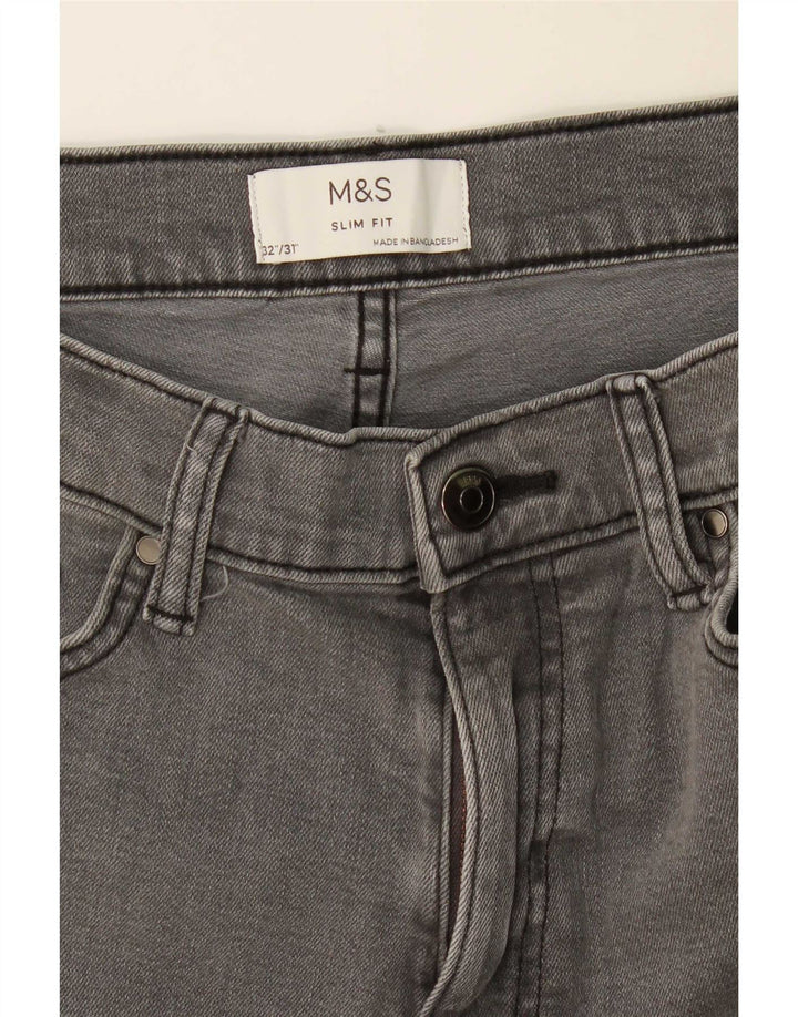 Мужские узкие джинсы Marks & Spencer W32 L31 серые