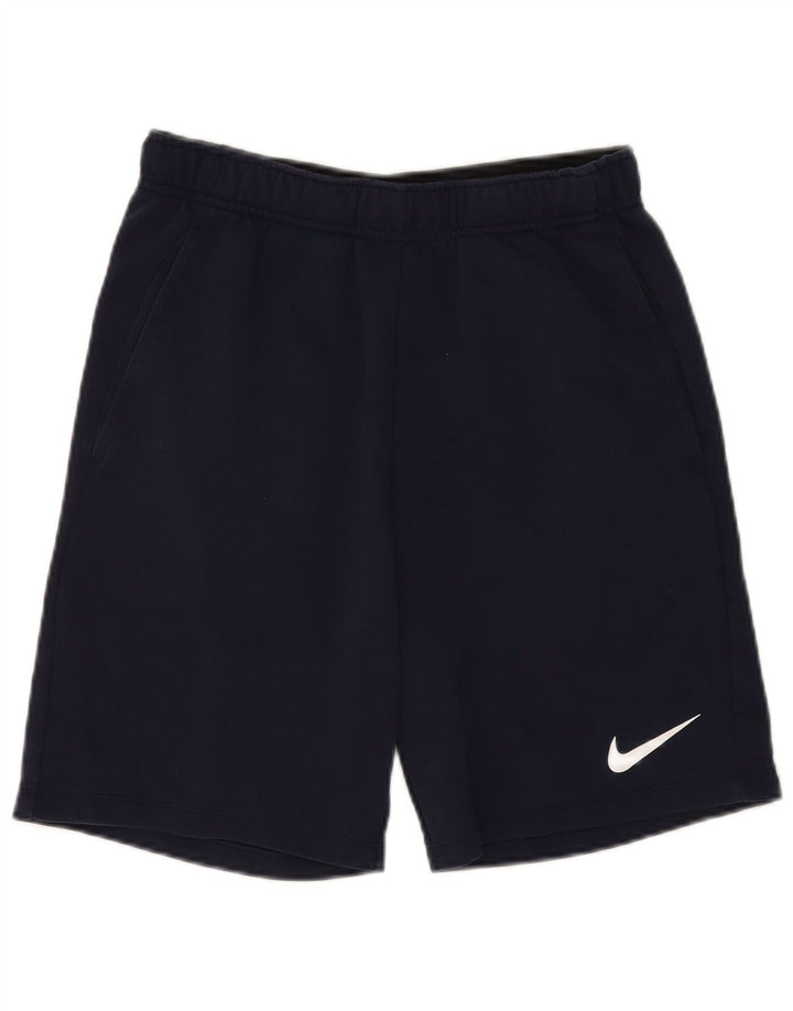 Мужские спортивные шорты Nike Dri Fit, маленькие темно-синие, хлопковые