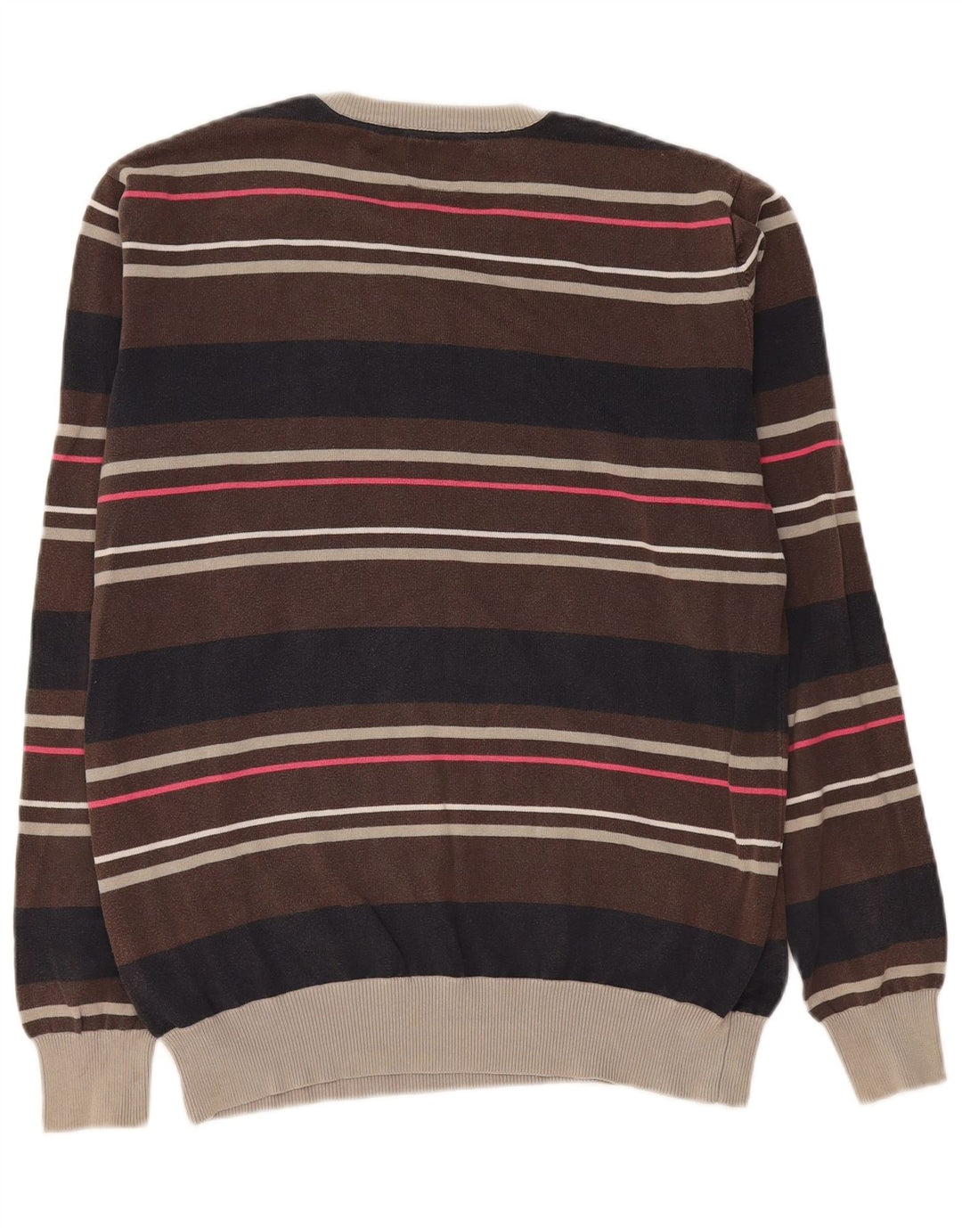 Мужской джемпер с круглым вырезом Jack & Jones с графическим рисунком, средний коричневый, с цветными блоками