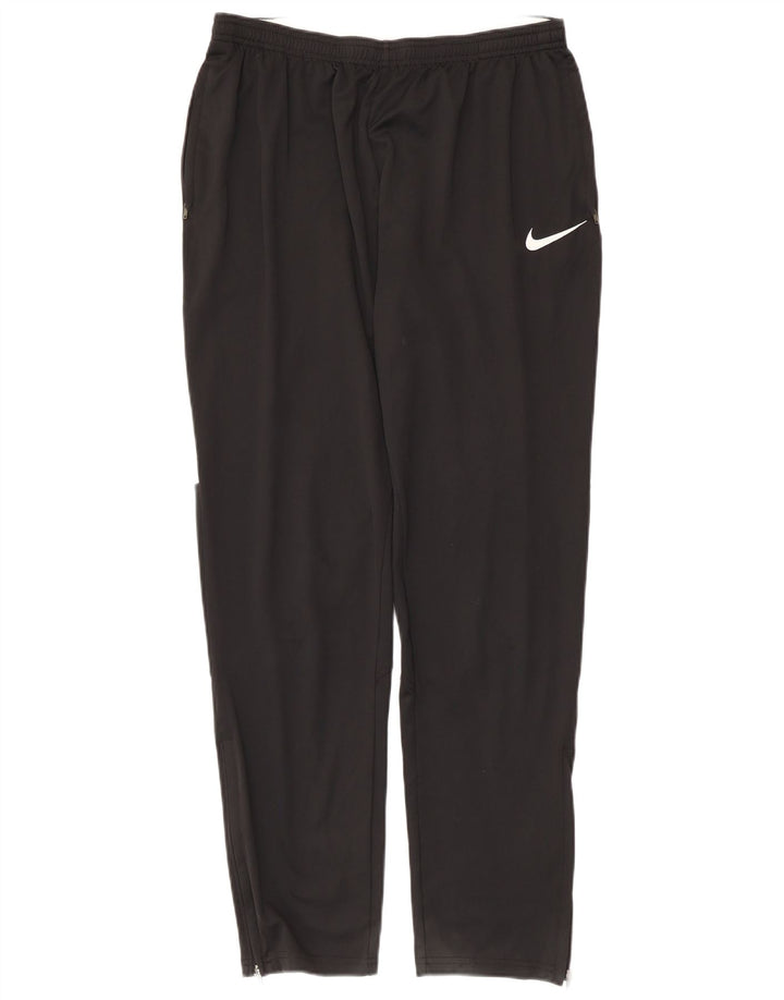 Мужские спортивные брюки Nike Dri Fit, большие черные полиэстер с цветными блоками