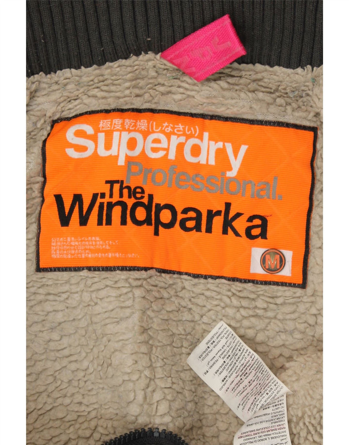 SUPERDRY Женская парка The Windparka Graphic UK 14, средний серый цвет