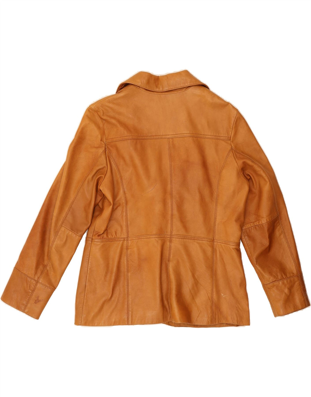 WILSONS Womens 3 Button Leather Blazer Jacket UK 18 XL Brown Leather Vintage Wilsons and Second-Hand Wilsons from Messina Hembry 