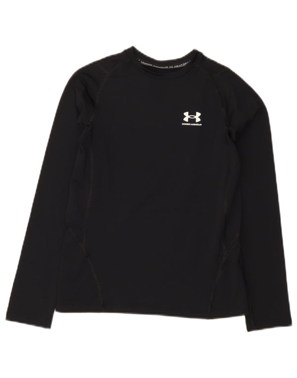 Топ Under Armour Heat Gear для мальчиков, длинный рукав, 9–10 лет, средний черный