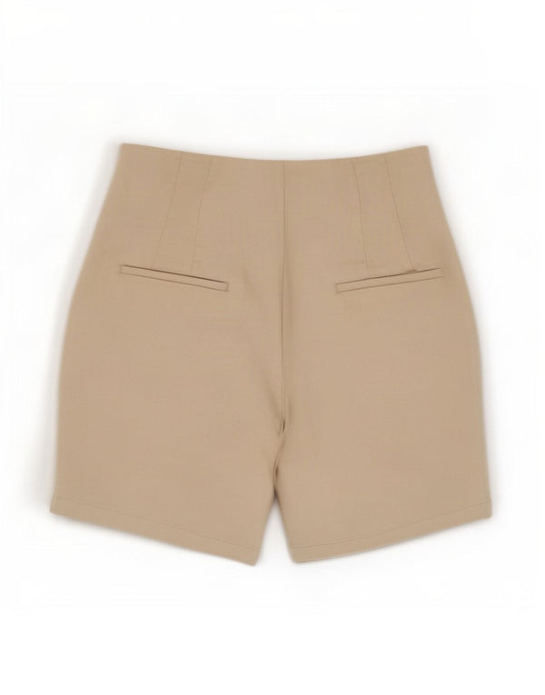 Женские шорты чинос с завышенной талией Zara XS W24 Бежевые