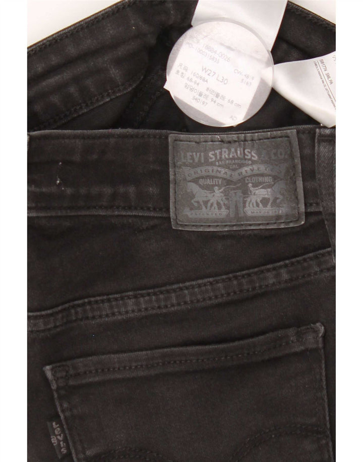 Женские узкие джинсы Levi's 712 W27 L30, черный хлопок