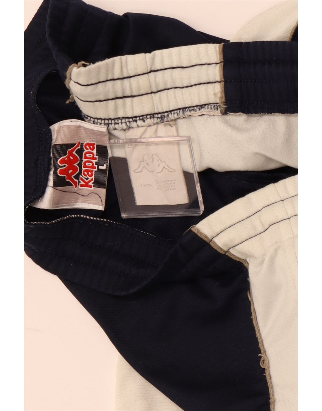 Мужские спортивные брюки KAPPA, большие темно-синие, полиэстер с цветными блоками