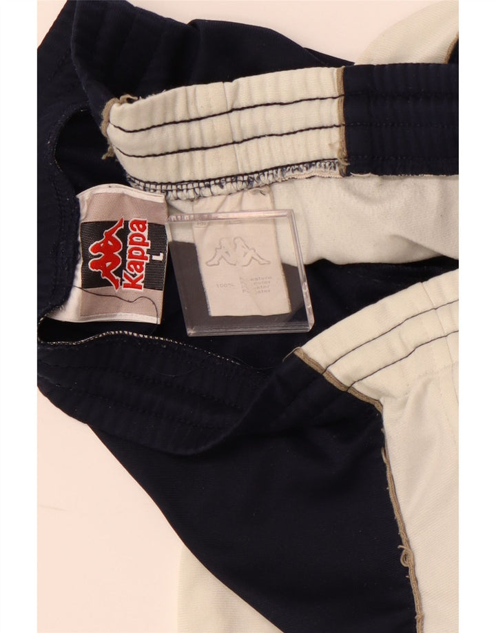 Мужские спортивные брюки KAPPA, большие темно-синие, полиэстер с цветными блоками