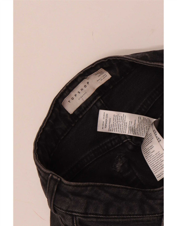 Topshop Женские укороченные джинсы с потертостями W25 L24 Серый полиэстер