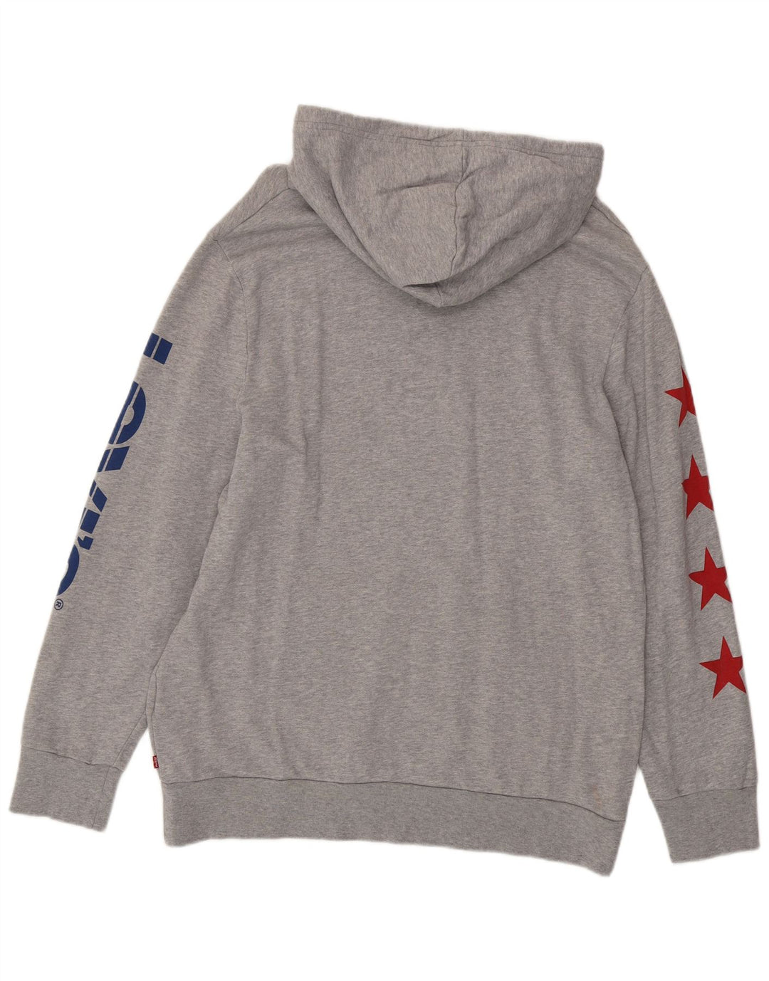 Мужской джемпер с капюшоном с рисунком LEVI'S XL, серый хлопок