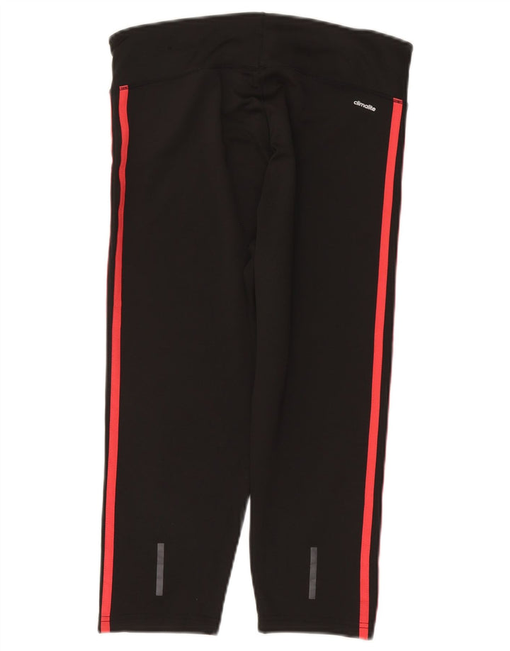Женские леггинсы-капри Adidas Climalite UK 12/14, средний черный полиэстер