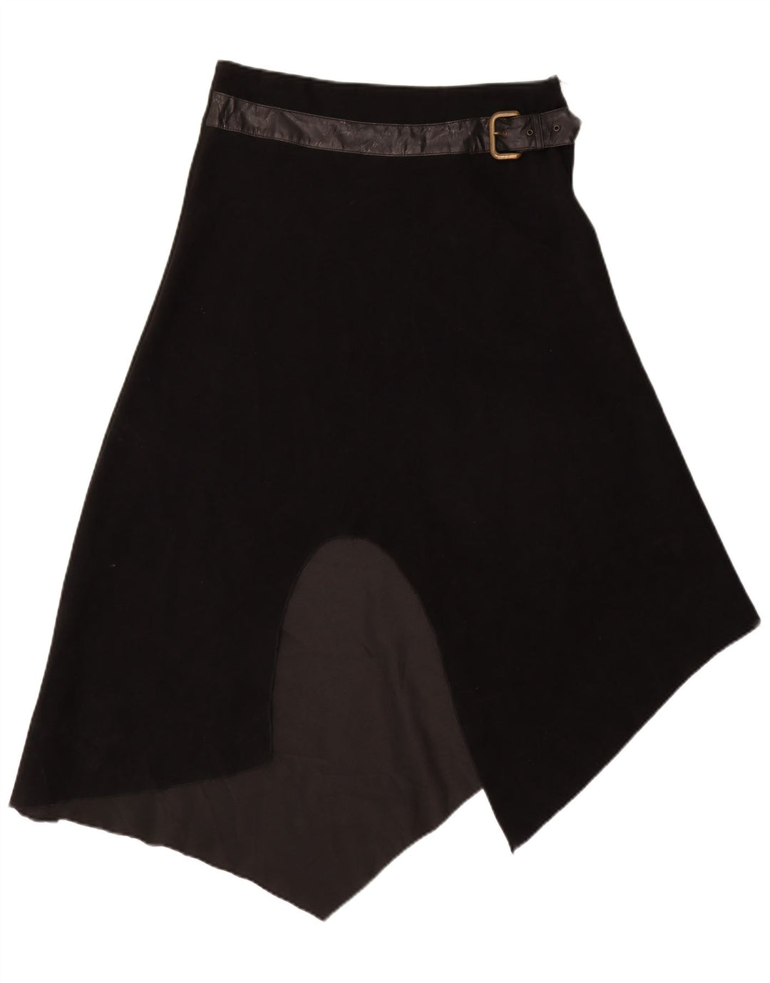 Винтажная женская асимметричная юбка с завышенной талией IT 48 XL W30, черный полиэстер