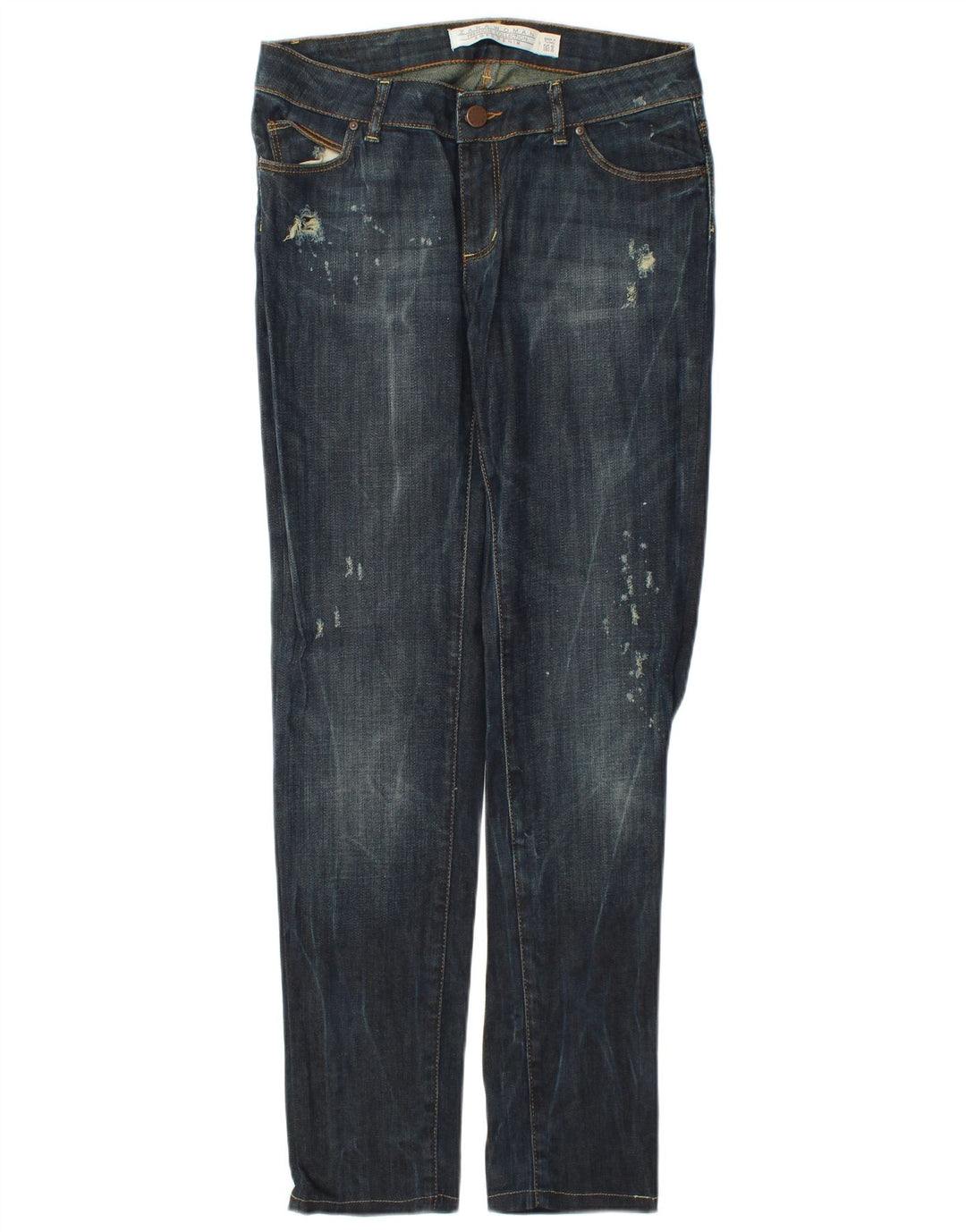 Женские узкие джинсы Zara EU 40 Medium W30 L31 Темно-синие, хлопок