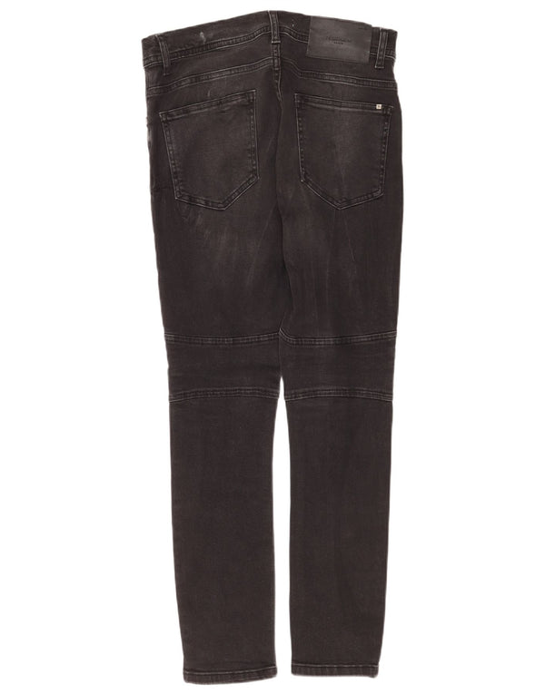 Мужские узкие джинсы ZARA EU 38 Small W30 L28, черный хлопок