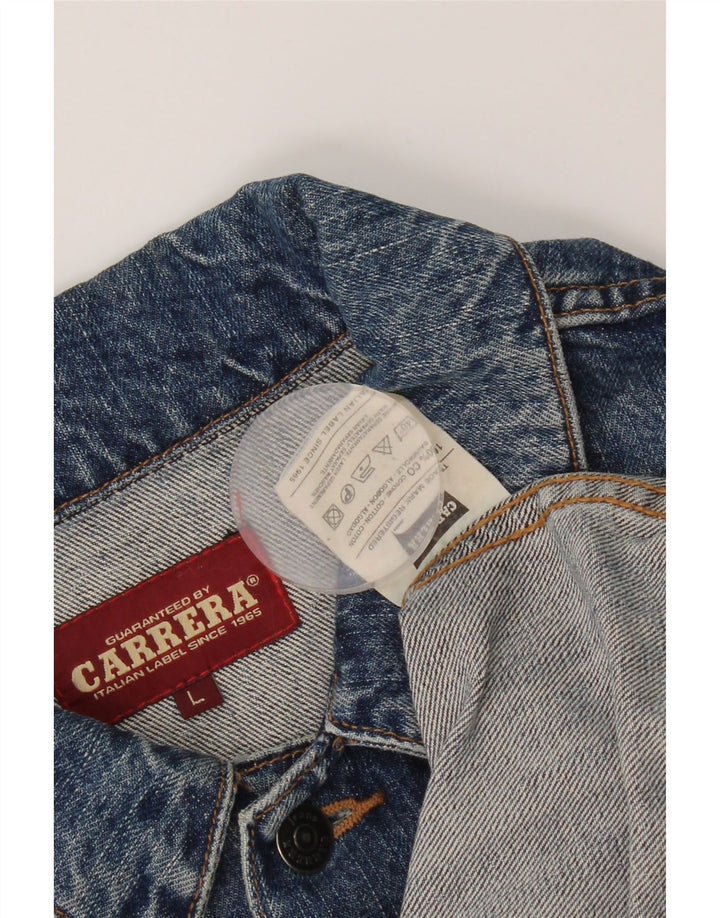 Мужская джинсовая куртка Carrera UK 40, большая синяя, хлопок