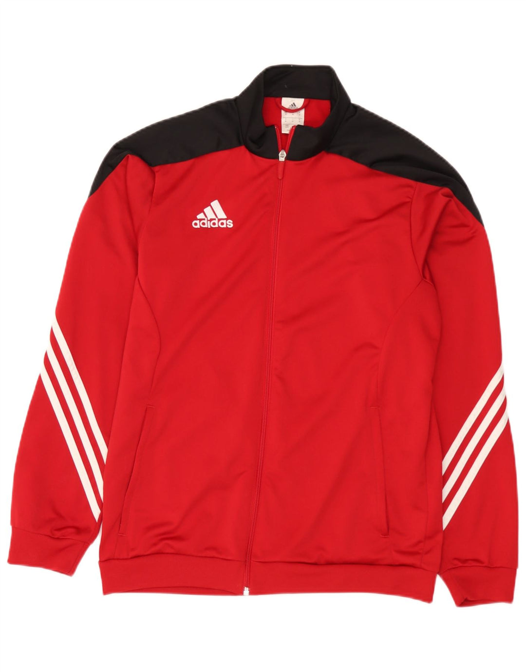 Мужской спортивный костюм Adidas, верхняя куртка, средний красный полиэстер с цветными блоками
